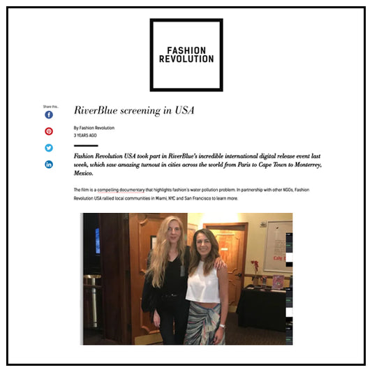 RiverBlue screening in USA | Fashion Revolution